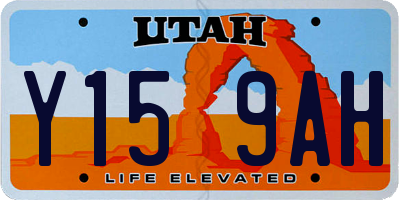 UT license plate Y159AH