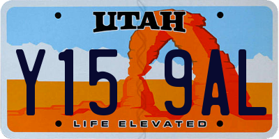 UT license plate Y159AL