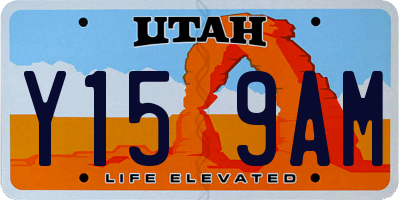 UT license plate Y159AM