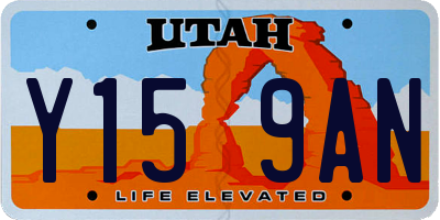 UT license plate Y159AN