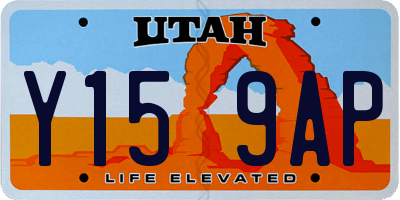 UT license plate Y159AP