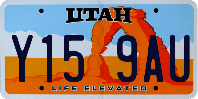 UT license plate Y159AU