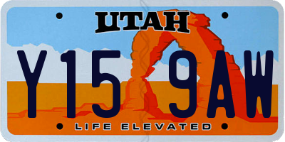 UT license plate Y159AW