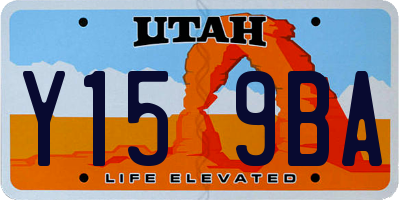 UT license plate Y159BA