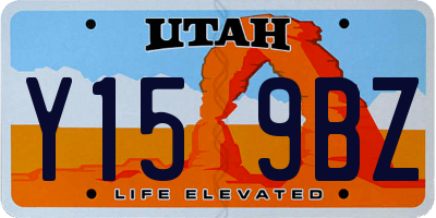 UT license plate Y159BZ
