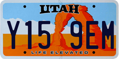 UT license plate Y159EM