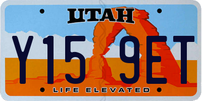 UT license plate Y159ET