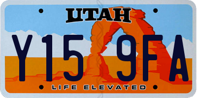 UT license plate Y159FA