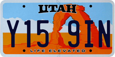 UT license plate Y159IN