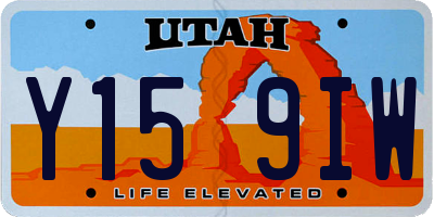 UT license plate Y159IW