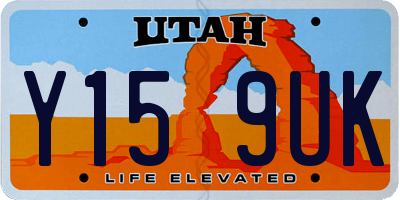 UT license plate Y159UK