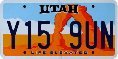 UT license plate Y159UN