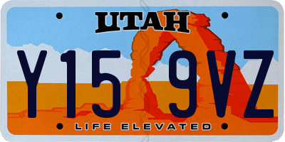 UT license plate Y159VZ