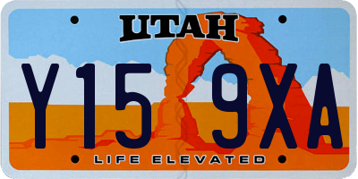 UT license plate Y159XA
