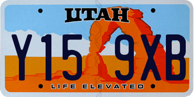 UT license plate Y159XB
