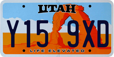 UT license plate Y159XD