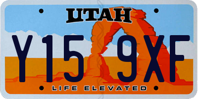 UT license plate Y159XF