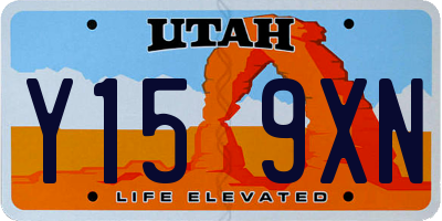 UT license plate Y159XN