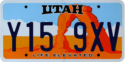 UT license plate Y159XV