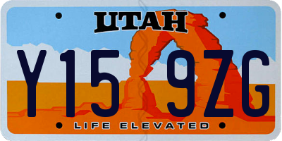 UT license plate Y159ZG