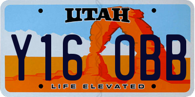 UT license plate Y160BB