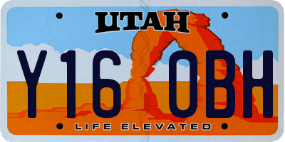 UT license plate Y160BH