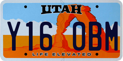 UT license plate Y160BM