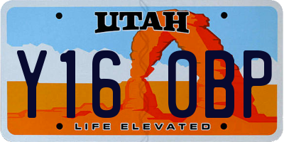 UT license plate Y160BP
