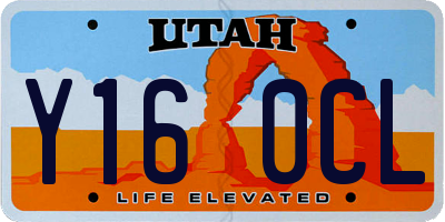 UT license plate Y160CL
