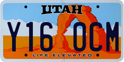 UT license plate Y160CM