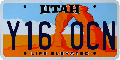 UT license plate Y160CN