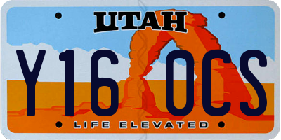 UT license plate Y160CS