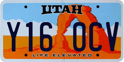 UT license plate Y160CV