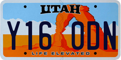 UT license plate Y160DN
