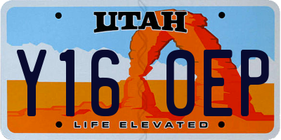 UT license plate Y160EP