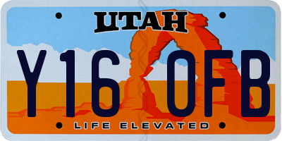 UT license plate Y160FB