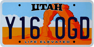 UT license plate Y160GD