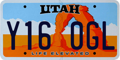 UT license plate Y160GL