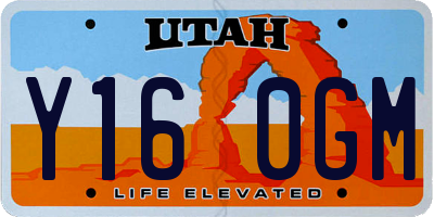 UT license plate Y160GM