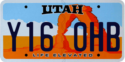 UT license plate Y160HB