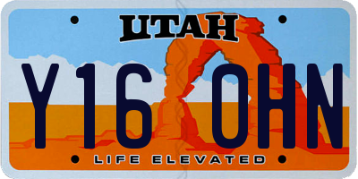 UT license plate Y160HN