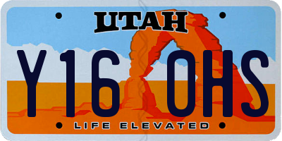 UT license plate Y160HS