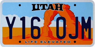 UT license plate Y160JM