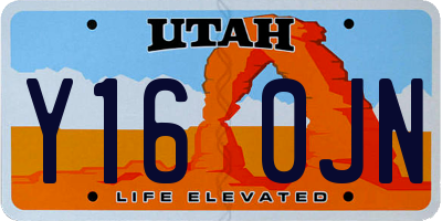 UT license plate Y160JN