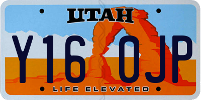 UT license plate Y160JP