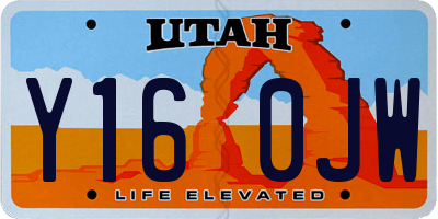 UT license plate Y160JW