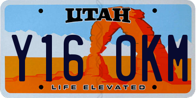 UT license plate Y160KM