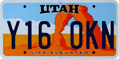 UT license plate Y160KN