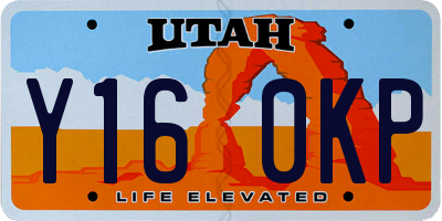 UT license plate Y160KP