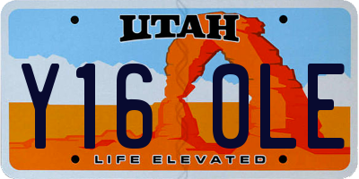 UT license plate Y160LE